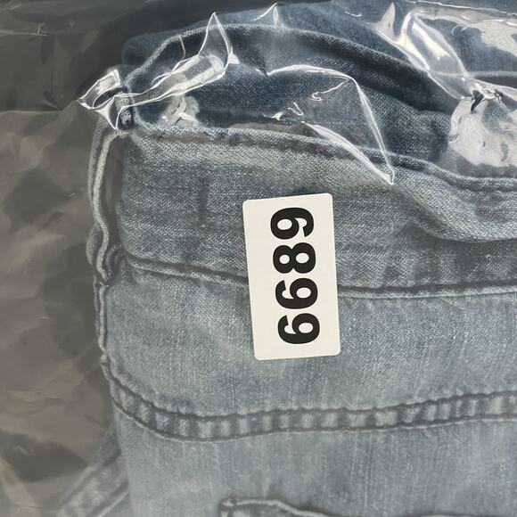 Free People Jeans Womens 31 Light Wash Wide Leg Stretch Mid Rise Boho Festival - Picture 14 of 14